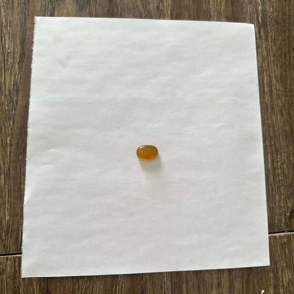 10 Carat Cat Eye Amber Agate (Aqeeq) Gemstone 18 mm x 10 mm Rare - Picture 6 of 8